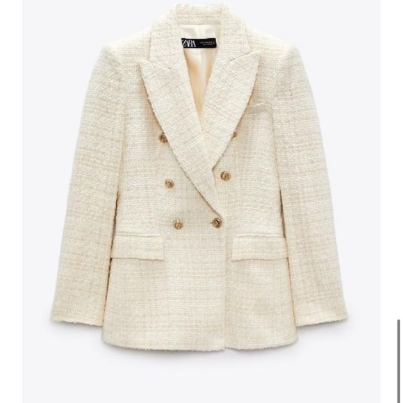 Zara Jackets & Blazers - Textured Double Breasted Blazer